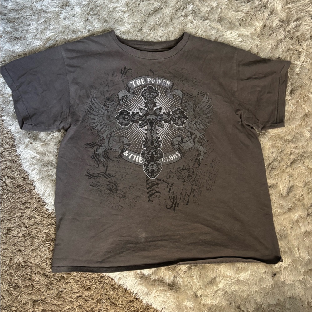 Graphic Tee with Cross Design